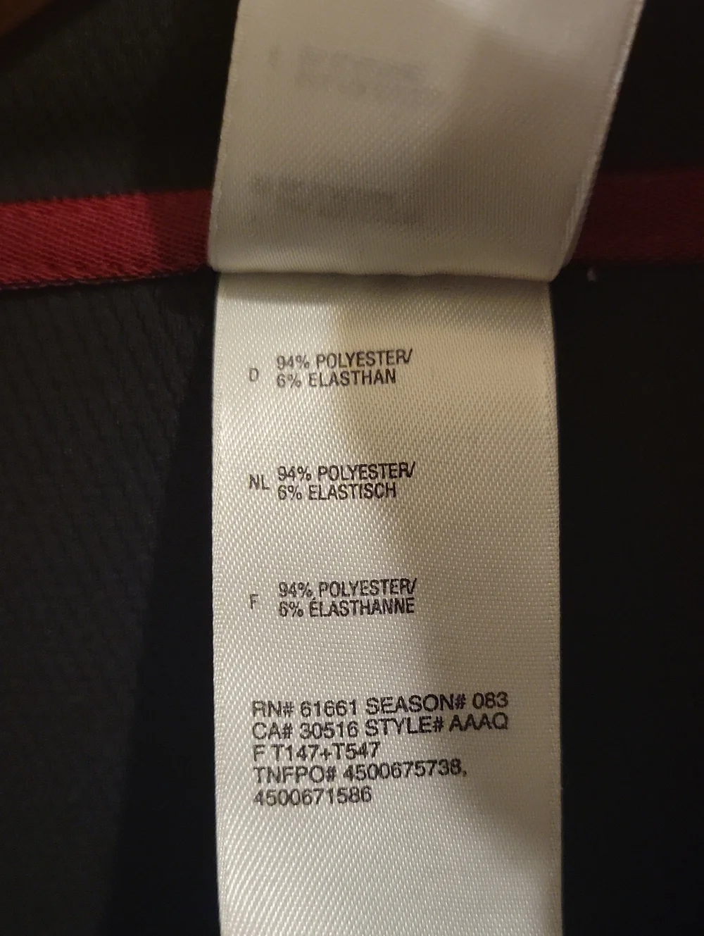 Men's North Face Long Sleeved 1/4 Zip Size Large